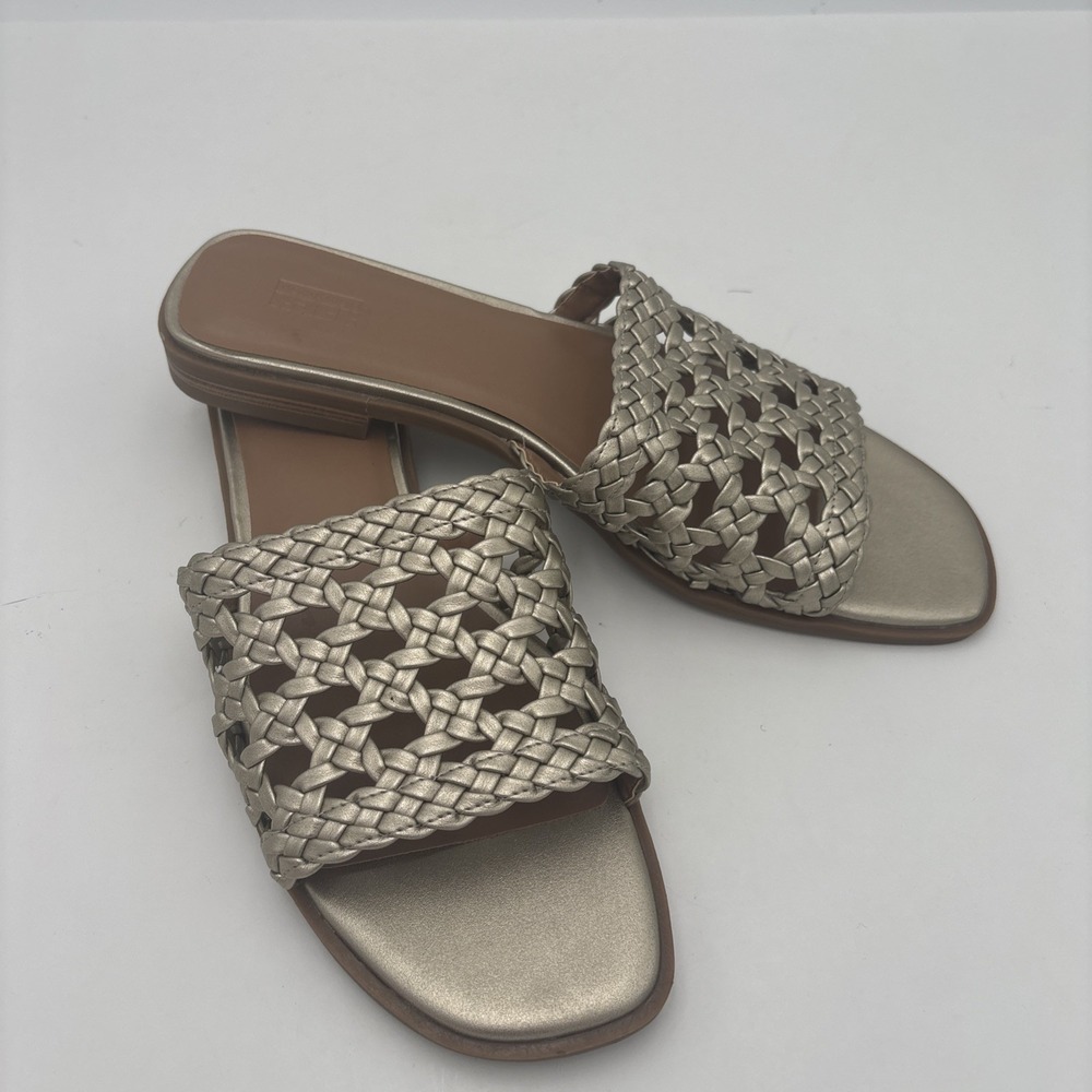 Nordstrom Rack Women's 8 M Chelsey Beige Sequin Slide Sandal
